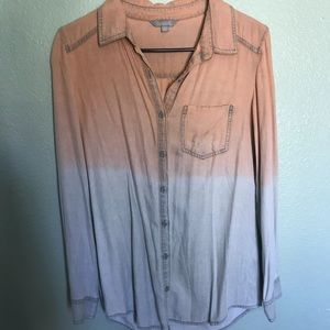 Nordstrom Soft Ombré Long Sleeve Button Down